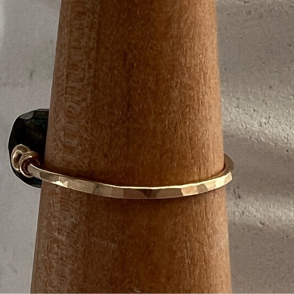 LABRADORITE Gemstone Gold wire Wrap Ring - Picture 5 of 14